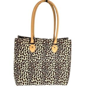 Joan Rivers Leopard Print Large Tote Top Handle Fashion Bag Statement Piece
